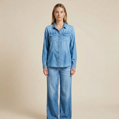 Denim Pajama Set